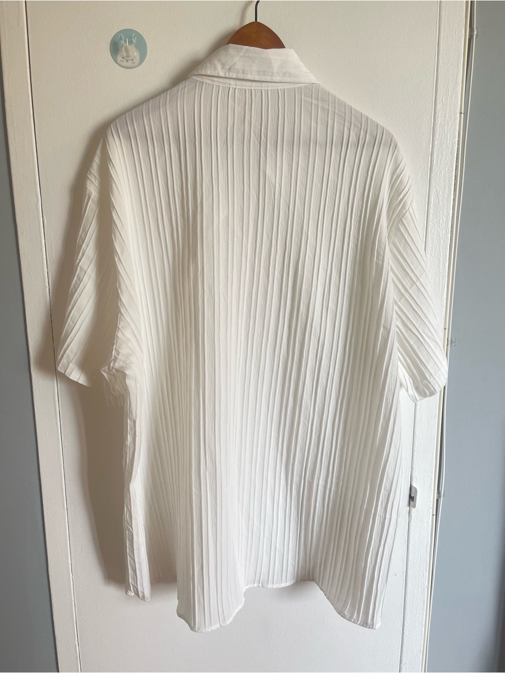 New Mens White Summer 2 Piece Set Short Sleeve Button-Up Top and Shorts Size 3xl - Picture 5 of 11